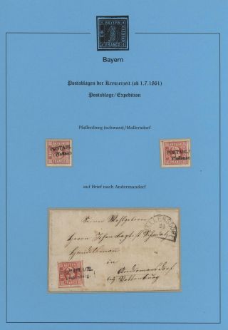 BAVARIA - POSTAL AGENCIES FROM KREUZER PERIOD (since 1. 7. 1861) – sheet 57