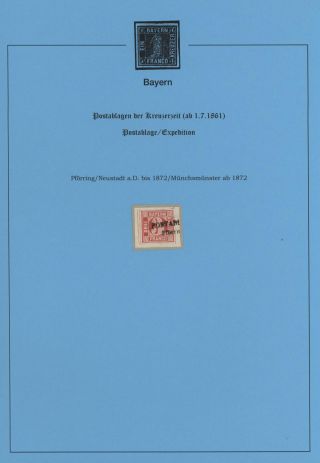 BAVARIA - POSTAL AGENCIES FROM KREUZER PERIOD (since 1. 7. 1861) – sheet 59