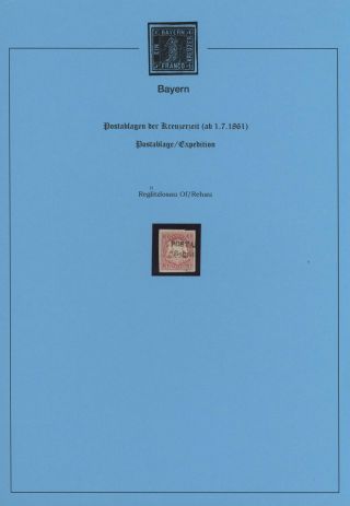 BAVARIA - POSTAL AGENCIES FROM KREUZER PERIOD (since 1. 7. 1861) – sheet 61