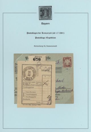 BAVARIA - POSTAL AGENCIES FROM KREUZER PERIOD (since 1. 7. 1861) – sheet 64