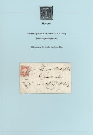BAVORSKO - POŠTOVNY KREJCAROVÉHO OBDOBÍ (od 1. 7. 1861) – list 66