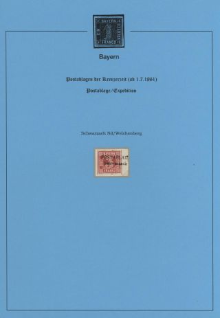 BAVORSKO - POŠTOVNY KREJCAROVÉHO OBDOBÍ (od 1. 7. 1861) – list 74