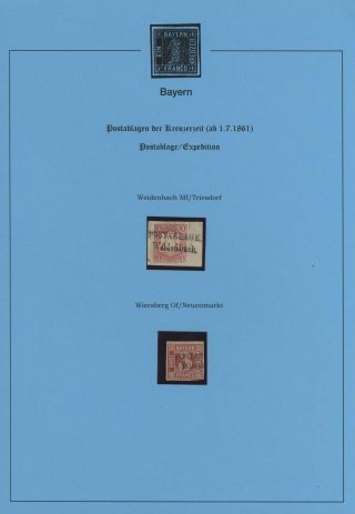 BAVORSKO - POŠTOVNY KREJCAROVÉHO OBDOBÍ (od 1. 7. 1861) – list 88