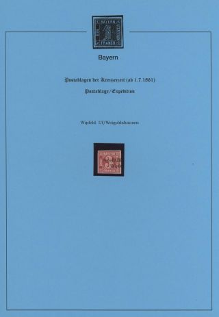 BAVORSKO - POŠTOVNY KREJCAROVÉHO OBDOBÍ (od 1. 7. 1861) – list 89