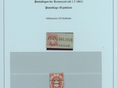 BAVORSKO - POŠTOVNY KREJCAROVÉHO OBDOBÍ (od 1. 7. 1861)