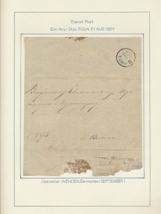 LETTLAND - POSTSTEMPELN WÄHREND KAISERLICHEN RUSSISCHEN PERIODE (1837-1917) – Blatt 2