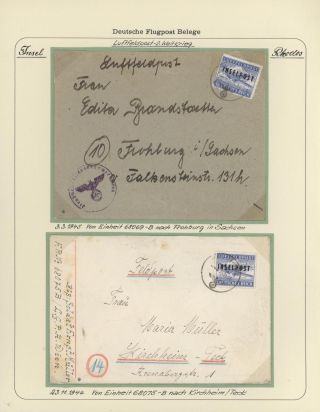 GERMAN AIR MAIL IN WWI and WWII – sheet 8