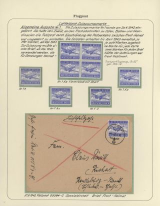 GERMAN AIR MAIL IN WWI and WWII – sheet 13