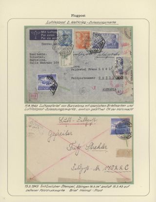GERMAN AIR MAIL IN WWI and WWII – sheet 16