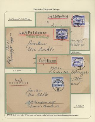 GERMAN AIR MAIL IN WWI and WWII – sheet 26