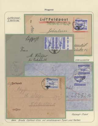 GERMAN AIR MAIL IN WWI and WWII – sheet 27