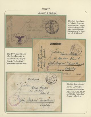 GERMAN AIR MAIL IN WWI and WWII – sheet 28