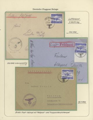GERMAN AIR MAIL IN WWI and WWII – sheet 34
