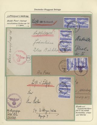 GERMAN AIR MAIL IN WWI and WWII – sheet 36
