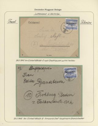 GERMAN AIR MAIL IN WWI and WWII – sheet 38