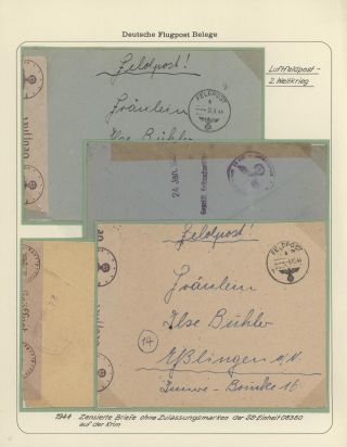 GERMAN AIR MAIL IN WWI and WWII – sheet 39