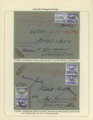 GERMAN AIR MAIL IN WWI and WWII – sheet 42