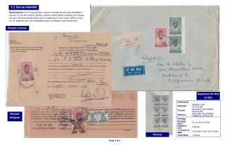 USAGES OF THE INDIA 1948 GANDHI ISSUE – sheet 2