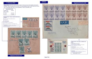 USAGES OF THE INDIA 1948 GANDHI ISSUE – sheet 4