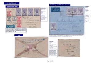 USAGES OF THE INDIA 1948 GANDHI ISSUE – sheet 6