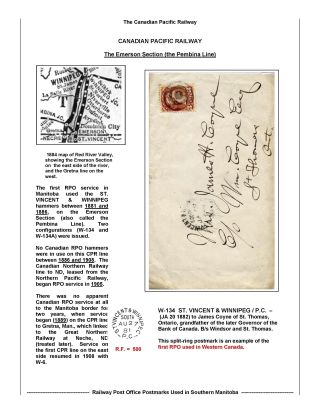 BAHNPOSTSTEMPELN VON SÜD MANITOBA – Blatt 4