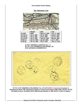 BAHNPOSTSTEMPELN VON SÜD MANITOBA – Blatt 10