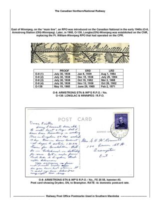 BAHNPOSTSTEMPELN VON SÜD MANITOBA – Blatt 47