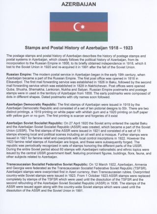 ÁZERBÁJDŽÁN (1918-1923) – list 1