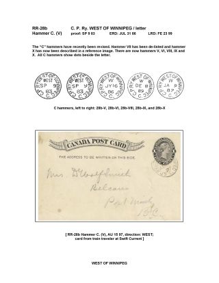 THE WEST OF WINNIPEG RPO HAMMERS – sheet 10