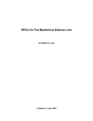 RPOS ON THE MYSTERIOUS ESTEVAN LINE – sheet 1