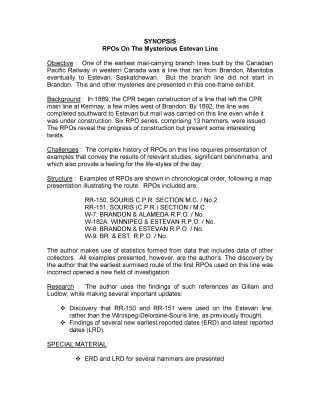 RPOS ON THE MYSTERIOUS ESTEVAN LINE – sheet 2