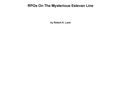 RPOS ON THE MYSTERIOUS ESTEVAN LINE