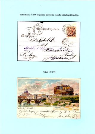 JAN KUBELIK (1880-1940) - PICTURE POSTCARDS, CORRESPONDENCE – sheet 8