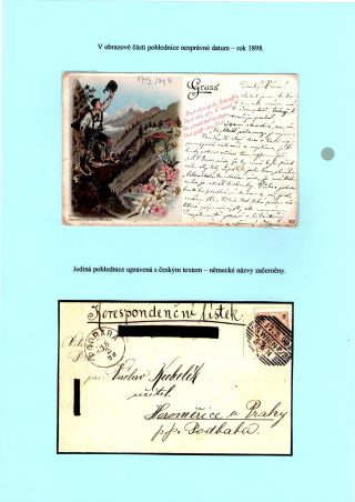 JAN KUBELIK (1880-1940) - PICTURE POSTCARDS, CORRESPONDENCE – sheet 11