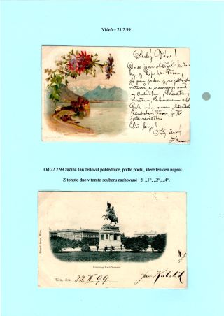 JAN KUBELIK (1880-1940) - PICTURE POSTCARDS, CORRESPONDENCE – sheet 14