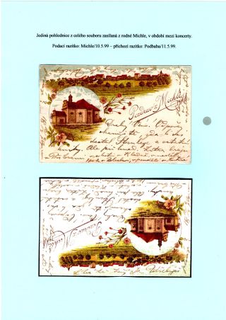 JAN KUBELIK (1880-1940) - PICTURE POSTCARDS, CORRESPONDENCE – sheet 31