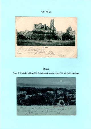 JAN KUBELIK (1880-1940) - PICTURE POSTCARDS, CORRESPONDENCE – sheet 34