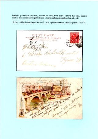 JAN KUBELIK (1880-1940) - PICTURE POSTCARDS, CORRESPONDENCE – sheet 48