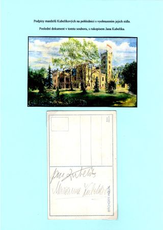 JAN KUBELIK (1880-1940) - ANSICHTSKARTEN, KORRESPONDENZ – Blatt 53