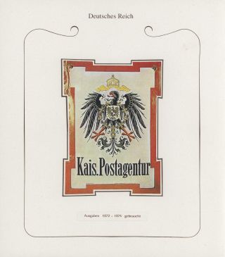 GERMANY - STAMP ISSUES 1872-1874 POSTALY USED – sheet 1