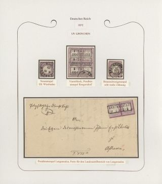GERMANY - STAMP ISSUES 1872-1874 POSTALY USED – sheet 3