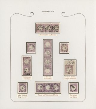 GERMANY - STAMP ISSUES 1872-1874 POSTALY USED – sheet 4