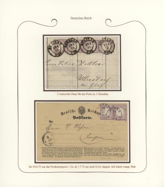 GERMANY - STAMP ISSUES 1872-1874 POSTALY USED – sheet 5