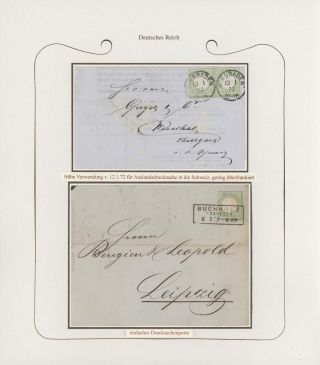 GERMANY - STAMP ISSUES 1872-1874 POSTALY USED – sheet 8