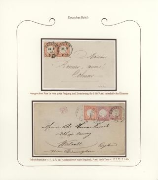 GERMANY - STAMP ISSUES 1872-1874 POSTALY USED – sheet 13