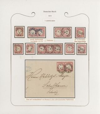 GERMANY - STAMP ISSUES 1872-1874 POSTALY USED – sheet 14