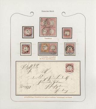 GERMANY - STAMP ISSUES 1872-1874 POSTALY USED – sheet 17