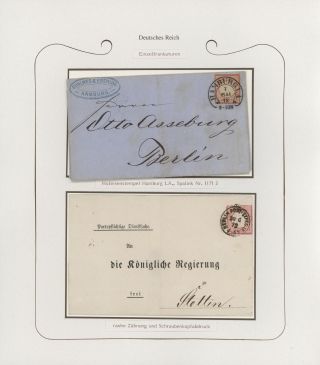 GERMANY - STAMP ISSUES 1872-1874 POSTALY USED – sheet 18