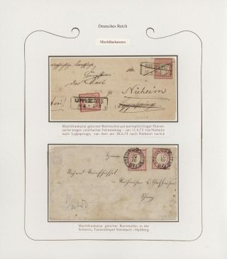 GERMANY - STAMP ISSUES 1872-1874 POSTALY USED – sheet 20
