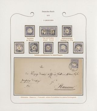 GERMANY - STAMP ISSUES 1872-1874 POSTALY USED – sheet 21